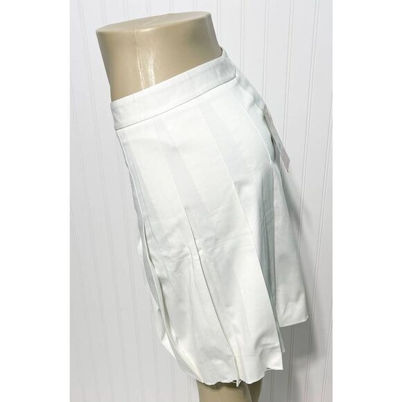 Lilly Kiki Pleated Skirt Knee Length White Midi Tennis‎ Label White Size 2 - Picture 5 of 10